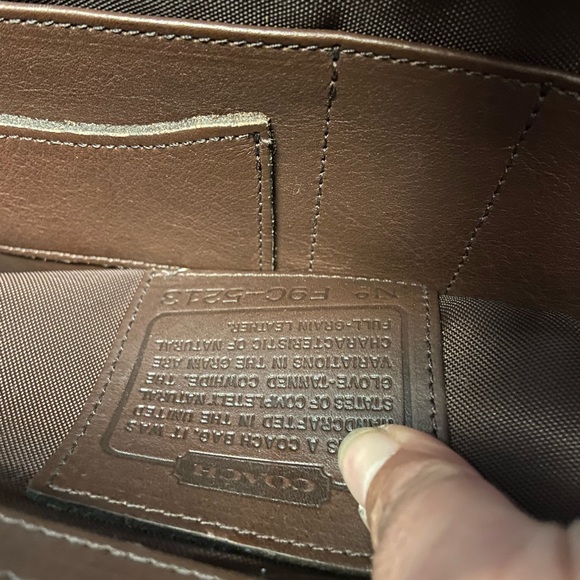 COACH Unisex All Leather Briefcase Lap Top Bag w/ Shoulder strap - Picture 8 of 16